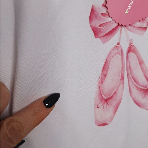 Sugar Thrillz Dolls Kill Ballet Crop Top Large Long Sleeve What's The Point - Picture 8 of 10